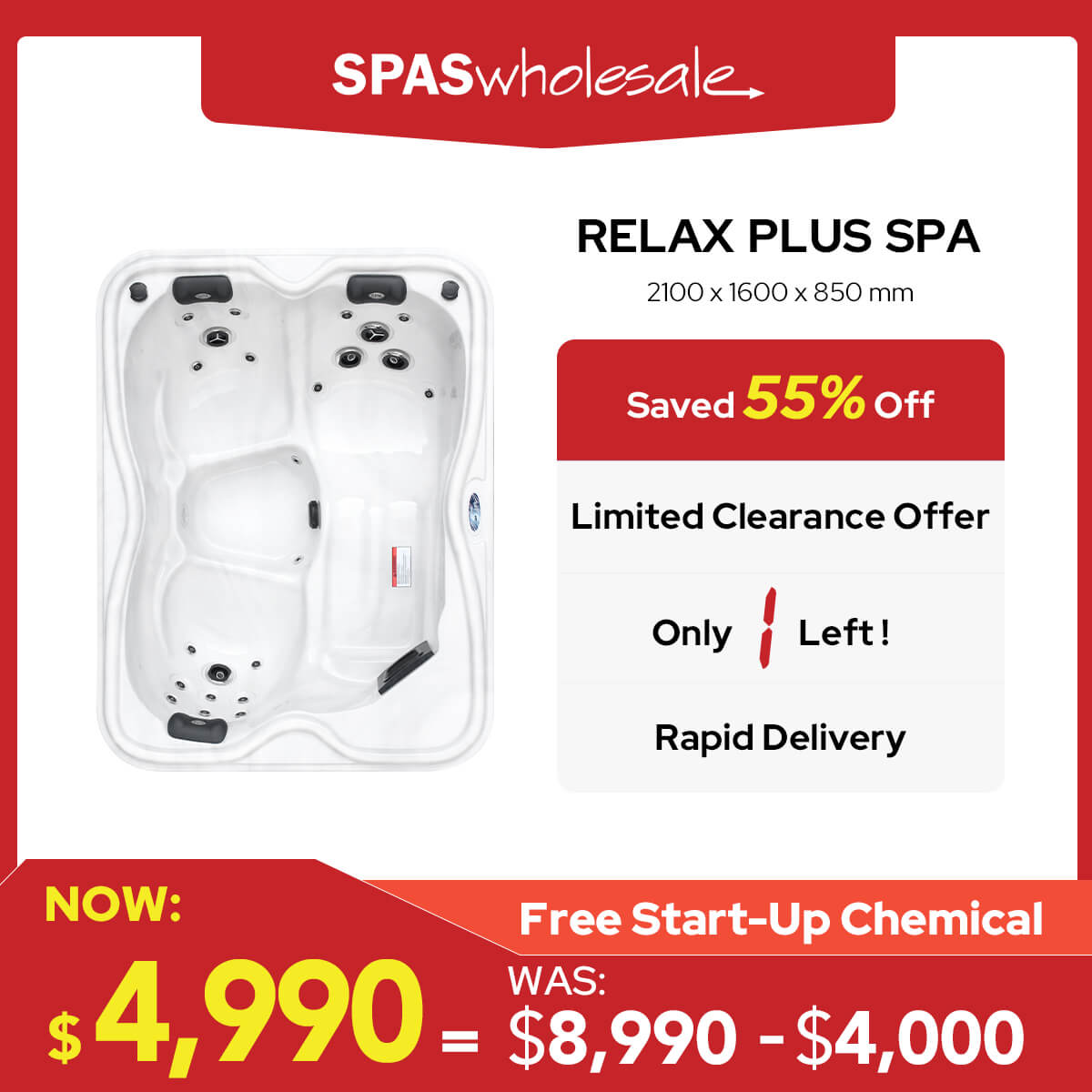 Relax Plus Spa-Limited Clearance