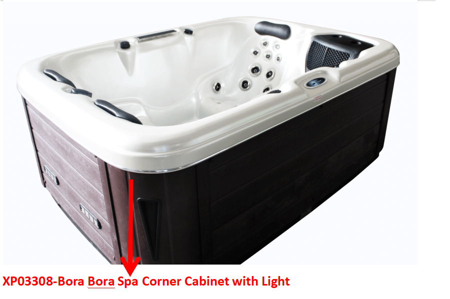 XP03308-Bora Bora Spa Corner Cabinet with Light